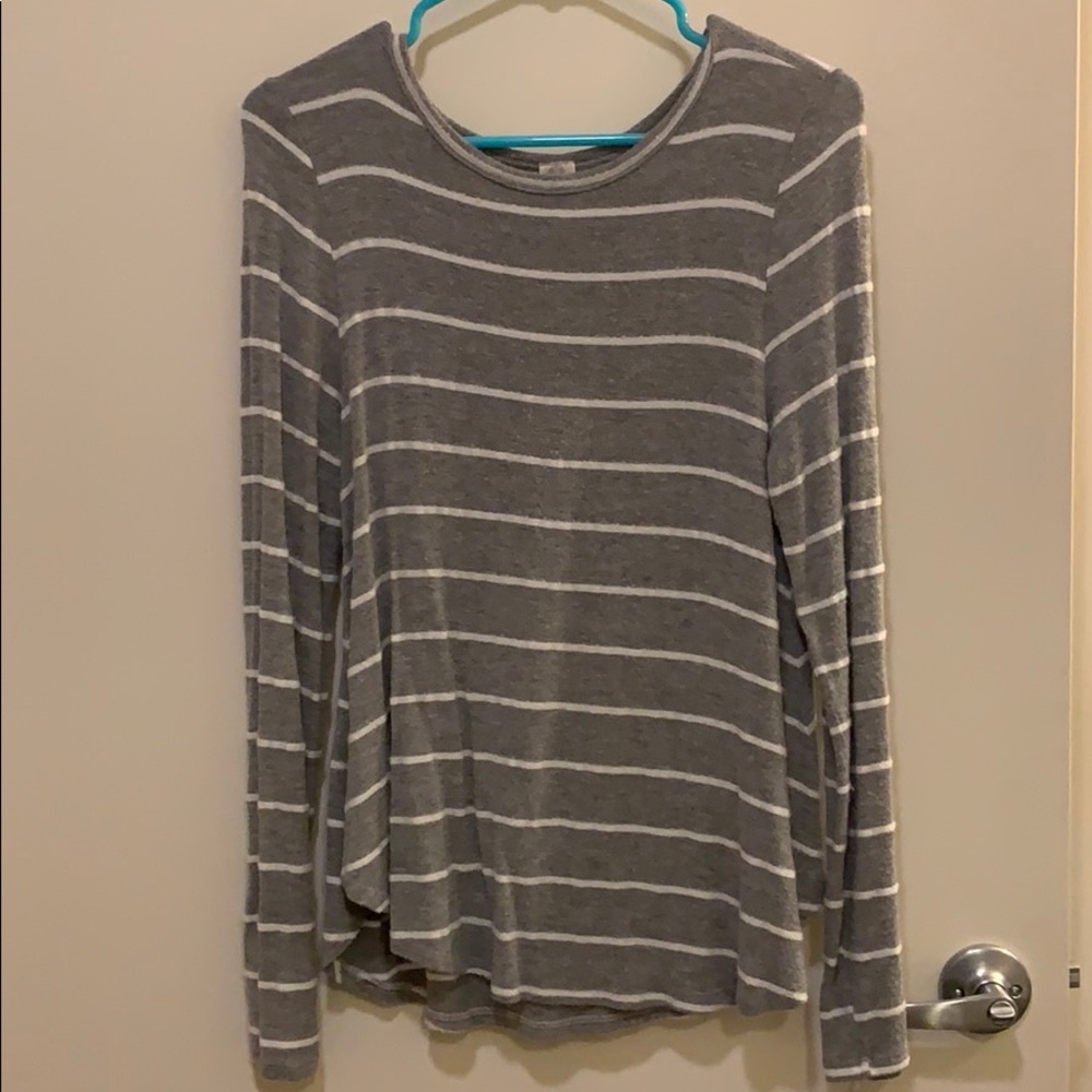 Long sleeve striped top